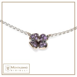 Collana piccola medievale giuggiola viola